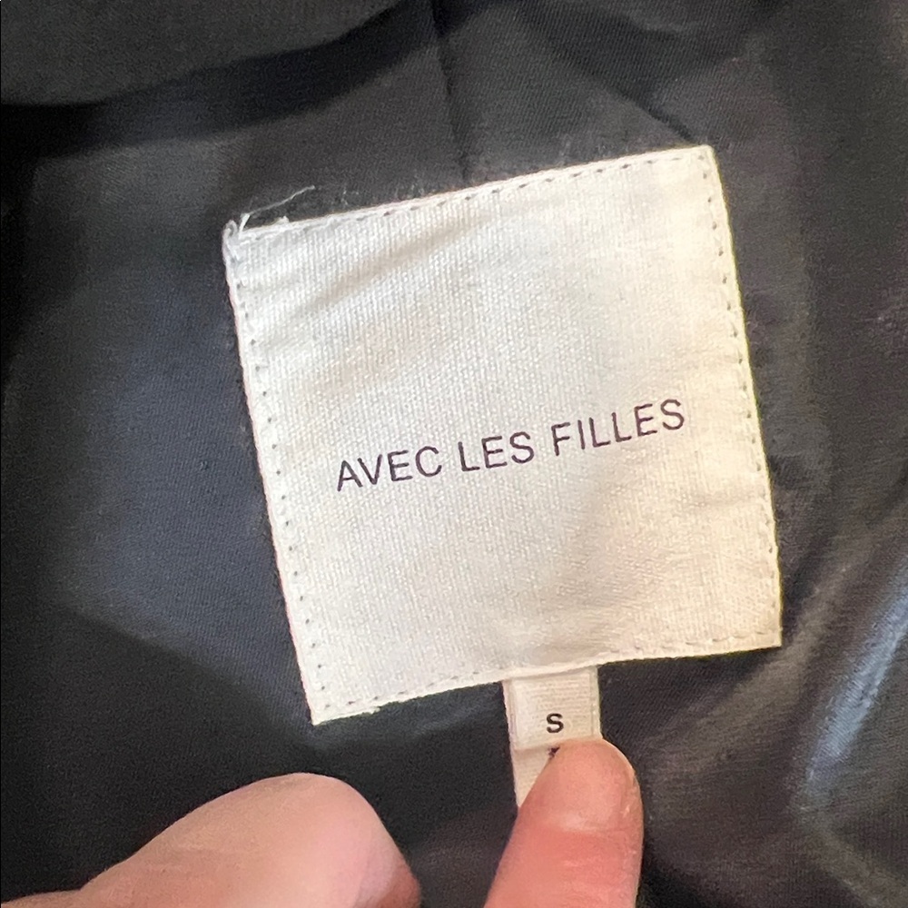 Avec Les Filles Black Double Breasted Long Blazer Size S - Picture 7 of 8